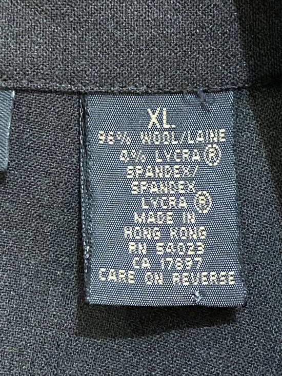 Banana Republic Sz XL Women's Wool Shirt Button Up 3/4 Sleeve Dark Gray - Picture 8 of 9